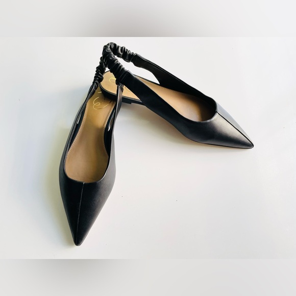 New Sam Edelman Whitney black leather pointed toe flats, sz 8.5. Orig $140+ - Picture 9 of 12